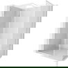 Mexen Kioto-XF Walk-in shower wall with frame 130 x 120 cm, clear 10 mm, white - 800-130-202-04-20-120-XF