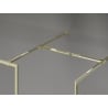 Mexen Kioto-XF Walk-in Shower Wall with Frame 70 x 70 cm, Transparent 10 mm, Gold - 800-070-202-04-50-070-XF