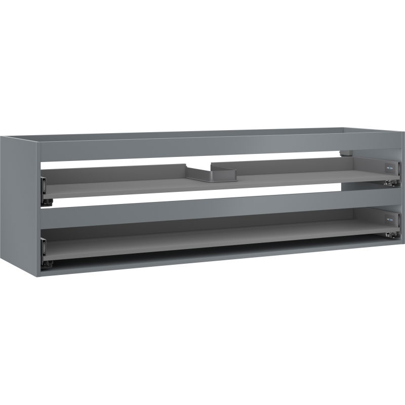 Mexen Box-A Vanity Cabinet Frame 160 cm, 2 Drawers, Matte Graphite - 91AX0-1600-470-2-66