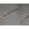 Mexen Kioto-XF Walk-in Shower Wall with Frame 140 x 80 cm, Transparent 10 mm, Rose Gold - 800-140-202-04-60-080-XF