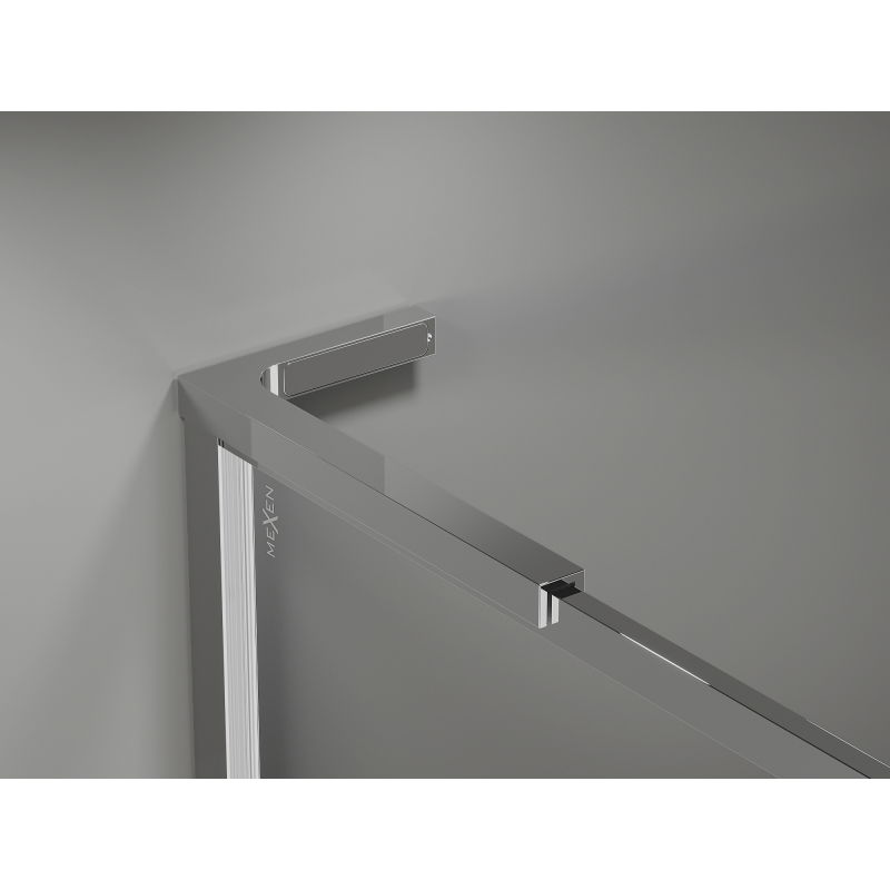 Mexen Kioto-F L shower wall Walk-in with frame 80 x 202 cm, transparent 8 mm, chrome - 800-080-174-01-00