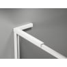 Mexen Kioto-F L Walk-in Shower Wall with Frame 95 x 202 cm, Transparent 8 mm, White - 800-095-174-20-00
