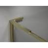 Mexen Kioto-F L Walk-in Shower Wall with Frame 100 x 202 cm, Transparent 8 mm, Gold - 800-100-174-50-00