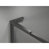 Mexen Kioto-F L Walk-in Shower Panel with Frame 70 x 202 cm, Transparent 8 mm, Brushed Gun Gray - 800-070-174-66-00