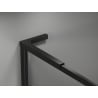 Mexen Kioto-F L Walk-in Shower Wall with Frame 80 x 202 cm, Transparent 8 mm, Black - 800-080-174-70-00
