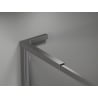 Mexen Kioto-F L Walk-in Shower Screen with Frame 100 x 202 cm, Transparent 8 mm, Gun Metal - 800-100-174-95-00