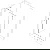 Mexen Kioto-XF L Walk-in Shower Wall with Frame 70 x 202 cm, Transparent 10 mm, White - 800-070-174-20-00-XF