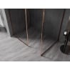 Mexen Kioto-XF Walk-in Shower Screen with Frame 130 x 120 cm, Transparent 10 mm, Rose Gold - 800-130-202-04-60-120-XF