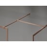 Mexen Kioto-XF Walk-in Shower Wall with Frame 90 x 70 cm, Transparent 10 mm, Brushed Copper - 800-090-202-04-65-070-XF