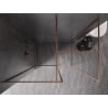Mexen Kioto-XF shower wall Walk-in with frame 120 x 80 cm, transparent 10 mm, brushed copper - 800-120-202-04-65-080-XF