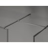 Mexen Kioto-XF Walk-in Shower Wall with Frame 160x80 cm, Transparent 10 mm Gun Gray Brushed - 800-160-202-04-66-080-XF