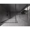 Mexen Kioto-XF Walk-in Shower Wall with Frame 100x90 cm, Transparent 10 mm Brushed Gun Gray - 800-100-202-04-66-090-XF