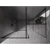 Mexen Kioto-XF Walk-in Shower Wall with Frame 70 x 70 cm, Transparent 10 mm, Black - 800-070-202-04-70-070-XF