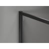 Mexen Kioto-XF Walk-in Shower Wall with Frame 70 x 70 cm, Transparent 10 mm, Black - 800-070-202-04-70-070-XF