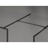 Mexen Kioto-XF Walk-in Shower Wall with Frame 160 x 80 cm, Clear 10 mm, Black - 800-160-202-04-70-080-XF