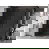 Mexen Kioto-XF Walk-in Shower Wall with Frame 140 x 120 cm, Transparent 10 mm, Black - 800-140-202-04-70-120-XF