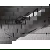 Mexen Kioto-XF Walk-in Shower Wall with Frame 140 x 120 cm, Transparent 10 mm, Black - 800-140-202-04-70-120-XF