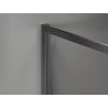 Mexen Kioto-XF Walk-in Shower Wall with Frame 140 x 80 cm, Transparent 10 mm, Gun Metal - 800-140-202-04-95-080-XF
