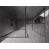 Mexen Kioto-XF Walk-in Shower Wall with Frame 110 x 90 cm, Transparent 10 mm, Gun Metal - 800-110-202-04-95-090-XF