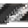 Mexen Kioto-XF Walk-in Shower Wall with Frame 140 x 120 cm, Transparent 10 mm, Gun Metal - 800-140-202-04-95-120-XF