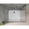 Mexen Omega extendable shower cubicle 120 x 70 cm, Transparent, Black + shower tray Flat, White - 825-120-070-70-00-4010B