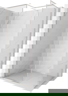 Mexen Kioto-XF Walk-in Shower Screen with Frame 130x110 cm, Transparent 10 mm, Brushed Nickel - 800-130-202-04-97-110-XF