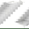 Mexen Kioto-XF Walk-in Shower Screen with Frame 140x110 cm, Transparent 10 mm, Brushed Nickel - 800-140-202-04-97-110-XF