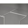 Mexen Kioto-XF Walk-in Shower Wall with Frame 150x110 cm, Transparent 10 mm, Brushed Nickel - 800-150-202-04-97-110-XF