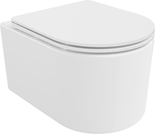 Mexen Sofia Rimless toilet bowl with a slim soft close toilet seat, Thermosetting polymer, White - 30540300