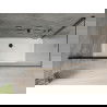 Mexen Omega extendable shower cubicle 130 x 70 cm, Transparent, Black + shower tray Flat, White - 825-130-070-70-00-4010B