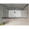 Mexen Omega sliding shower cabin 130 x 70 cm, transparent, black + Flat tray, white - 825-130-070-70-00-4010B