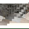 Mexen Omega extendable shower cubicle 130 x 70 cm, Transparent, Black + shower tray Flat, White - 825-130-070-70-00-4010B