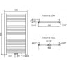Mexen Mars electric radiator 900 x 500 mm, 300 W, gold - W110-0900-500-2300-50