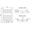 Mexen Mars bathroom radiator 500 x 400 mm, 141 W, gold - W110-0500-400-00-50