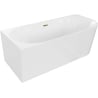Mexen Mia freestanding corner left bathtub 140 x 75 cm, white, gold overflow - 52691407500L-50