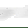 Mexen Mia freestanding corner bathtub left 140 x 75 cm, white, brushed gold overflow - 52691407500L-55
