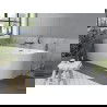 Mexen Mia freestanding corner left bathtub 160 x 80 cm, white, chrome overflow - 52691608000L-01