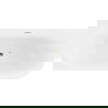 Mexen Mia freestanding corner left bathtub 160 x 80 cm, white, overflow gold - 52691608000L-50