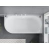 Mexen Mia freestanding corner bathtub right 160 x 80 cm, white/black, white overflow - 52691608075P-20