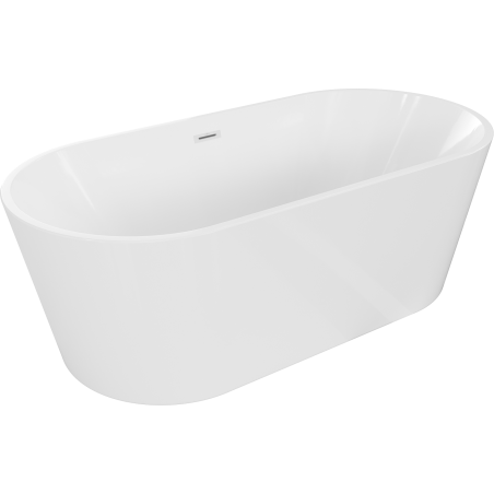 Mexen Luna 140 x 75 cm Freestanding Bathtub, White, White Overflow - 52031407500-20