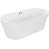 Mexen Luna freestanding bathtub 140 x 75 cm, white, black overflow - 52031407500-70