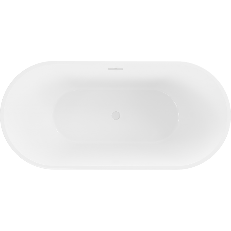 Mexen Luna freestanding bathtub 140 x 75 cm, white/black, white overflow - 52031407575-20