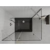 Mexen Roma hinged shower cubicle 80 x 100 cm, Transparent, Chrome + shower tray Flat, Black - 854-080-100-01-00-4070