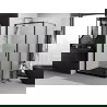 Mexen Exo hinged shower enclosure 70 x 75 cm, transparent, black - 817-070-075-70-00