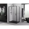 Mexen Exo-B hinged shower cabin 70 x 80 cm, transparent, black - 817-070-080-70-00