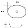 Mexen Viki countertop washbasin 59 x 40 cm, White - 21056000