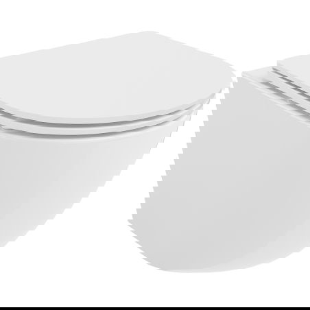 Mexen Lena Rimless Tornado toilet with soft-close slim seat, duropalst, white gloss - 30220300T