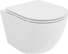 Mexen Lena Rimless Tornado toilet with soft-close slim seat, duropalst, white gloss - 30220300T