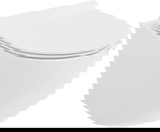 Mexen Lena Rimless Tornado WC Bowl with Soft-Close Slim Seat, Duroplast, Glossy White - 30224000T