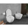 Mexen Lena Rimless Tornado WC Bowl with Soft-Close Slim Seat, Duroplast, Glossy White - 30224000T